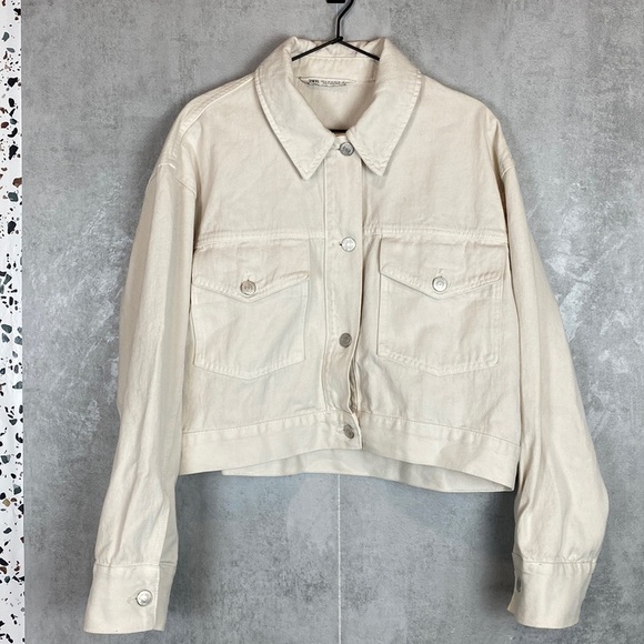 Zara ivory denim jacket - Picture 2 of 6